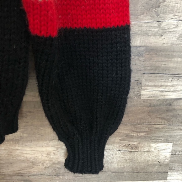Vintage Hand Knit Chunky Knit Cozy Wool Sweater Large - Picture 4 of 7